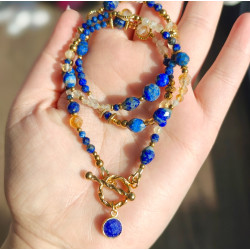 Długi lapis lazuli cytryn...