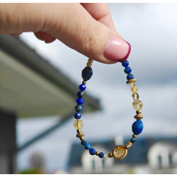 Lapis lazuli cytryn kryształ