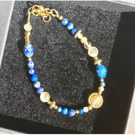 Lapis lazuli cytryn kryształ