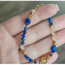 Lapis lazuli cytryn kryształ