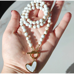 Długi naszyjnik howlit