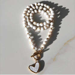 Długi naszyjnik howlit