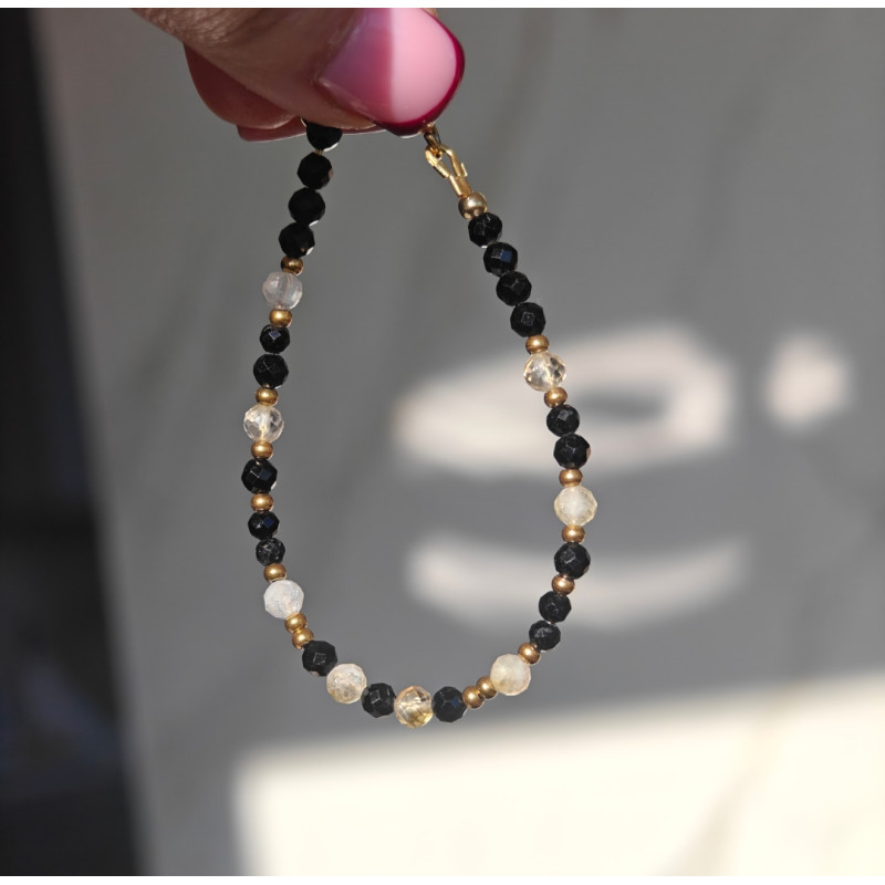 Bransoletka turmalin cytryn