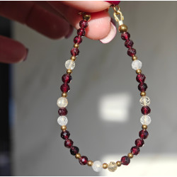 Bransoletka granat cytryn