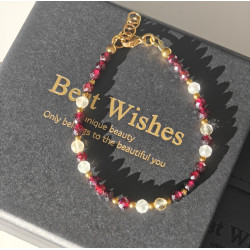 Bransoletka granat cytryn