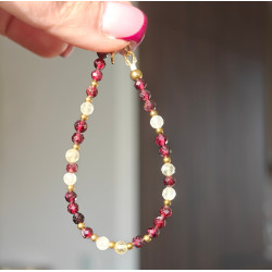 Bransoletka granat cytryn