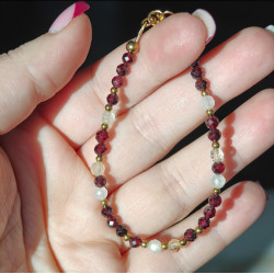 Bransoletka granat cytryn