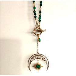 Klasyczny malachit lunula i słońce