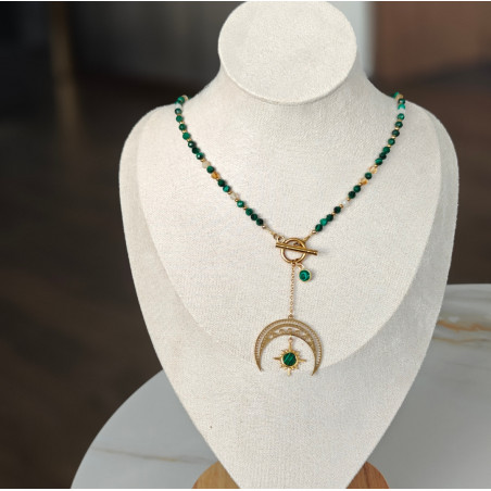 Klasyczny malachit lunula i słońce