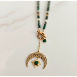 Klasyczny malachit lunula i słońce