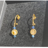 Kolczyki lapis lazuli cytryn