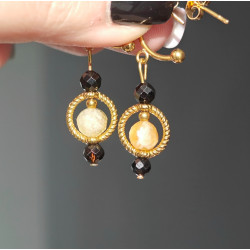 Kolczyki turmalin cytryn