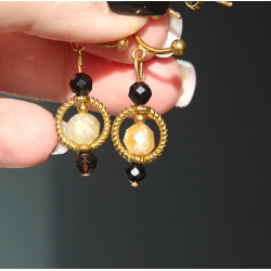 Kolczyki turmalin cytryn