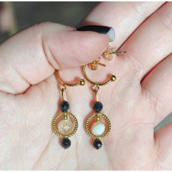 Kolczyki turmalin cytryn