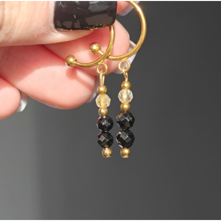 Kolczyki turmalin cytryn