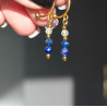 Kolczyki lapis lazuli cytryn