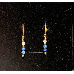 Kolczyki lapis lazuli cytryn