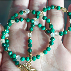 Klasyczny malachit cytryn lunula