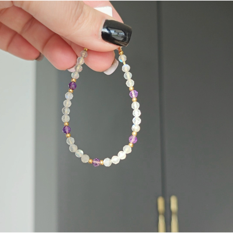 WODNIK Labradoryt i ametyst