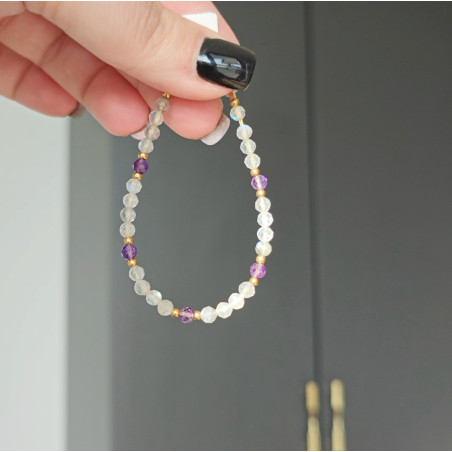 WODNIK Labradoryt i ametyst