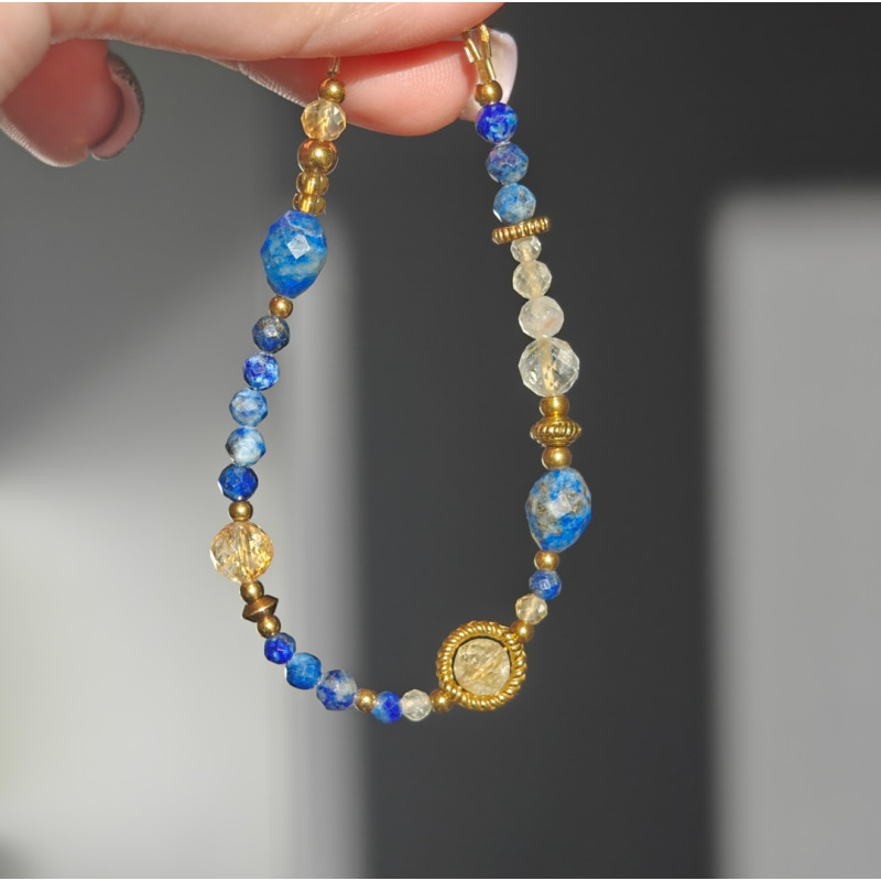 Lapis lazuli cytryn kryształ