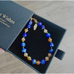 Bransoletka lapis lazuli i cytryn