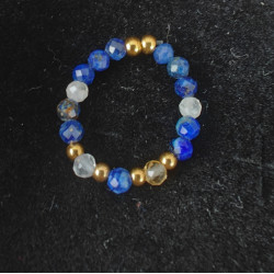 Pierścionek lapis lazuli cytryn