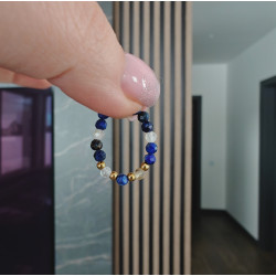 Pierścionek lapis lazuli cytryn