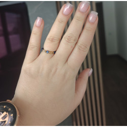 Pierścionek lapis lazuli cytryn