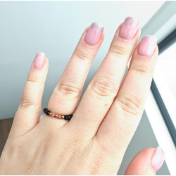 Pierścionek turmalin rodonit