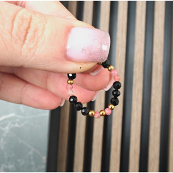 Pierścionek turmalin rodonit