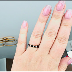 Pierścionek turmalin kamień księżycowy