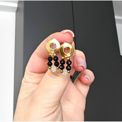 Kolczyki okrągłe turmalin...