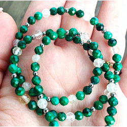 Klasyczny malachit i cytryn