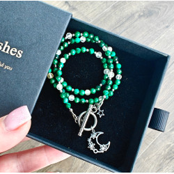 Klasyczny malachit i cytryn