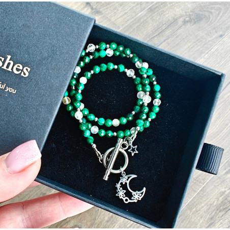 Klasyczny malachit i cytryn