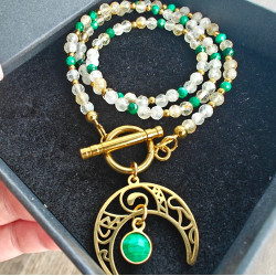 Klasyczny cytryn i malachit