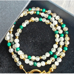 Klasyczny cytryn i malachit