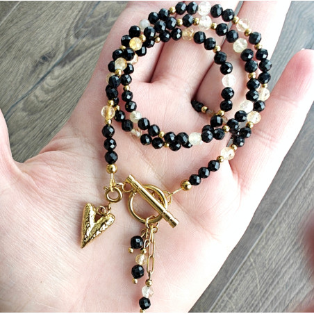 Klasyczny turmalin i cytryn