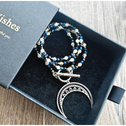 Dlugi turmalin cytryn i szafir z lunula