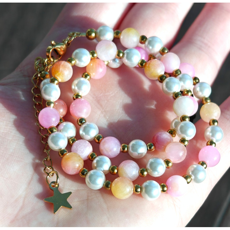 Regulowany perły i agat