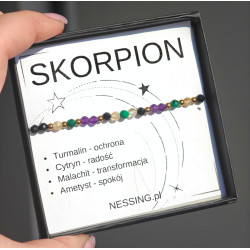 SKORPION bransoletka na gumce