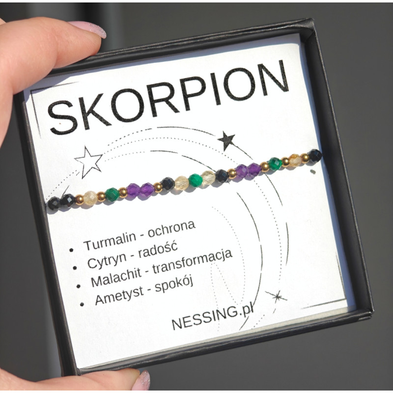 SKORPION bransoletka na gumce