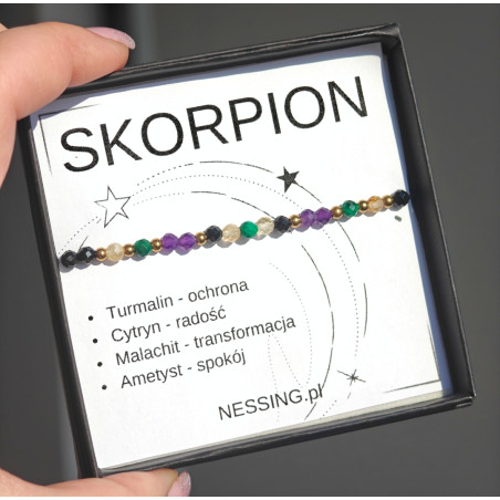 SKORPION bransoletka na gumce