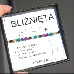 BLIŹNIĘTA bransoletka na gumce