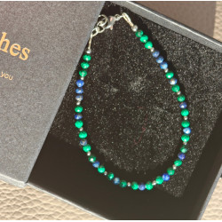 Bransoletka malachit i sodalit