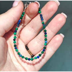 Bransoletka malachit i sodalit