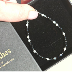 Bransoletka turmalin i kamień księżycowy