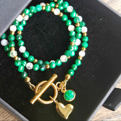 Klasyczny malachit i cytryn