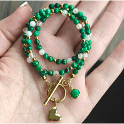 Klasyczny malachit i cytryn